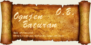 Ognjen Baturan vizit kartica